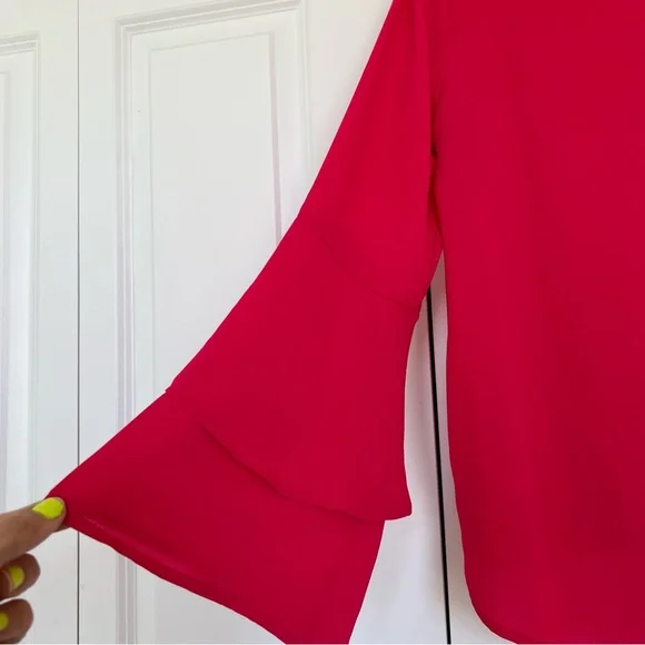 Michael Kors wrap and snap around  blouse - Picture 3 of 9